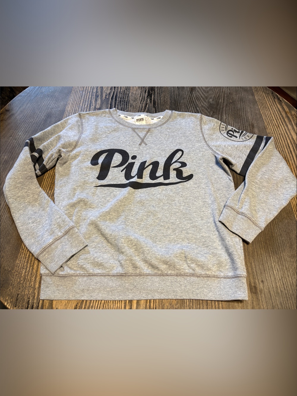PINK Victoria's Secret Sweatshirt with Black Logo